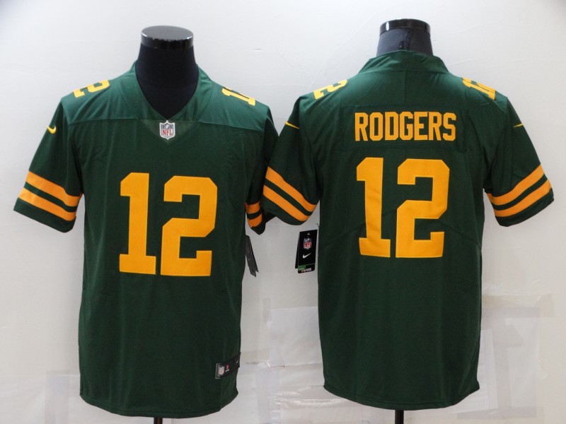 Men Green Bay Packers 12 Rodgers Green New Vapor Untouchable Limited Player 2021 Nike NFL Jersey